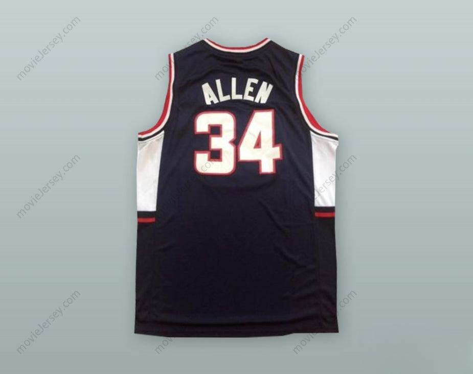 CUSTOM ANY Name Number RAY ALLEN 34 BLACK BASKETBALL JERSEY Top Stitched S-6XL