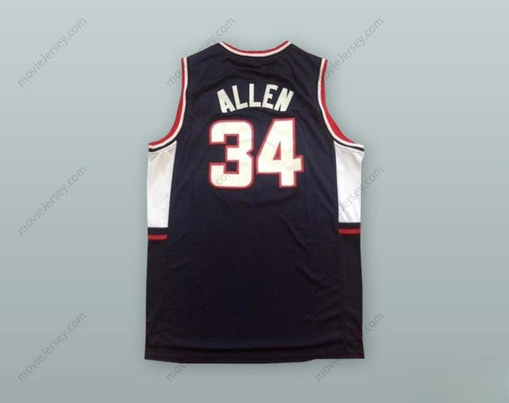 CUSTOM ANY Name Number RAY ALLEN 34 BLACK BASKETBALL JERSEY Top Stitched S-6XL