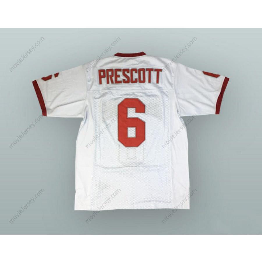 CUSTOM ANY Name Number DAK PRESCOTT 6 HAUGHTON HIGH SCHOOL BUCCANEERS WHITE FOOTBALL JERSEY Top Stitched S-6XL