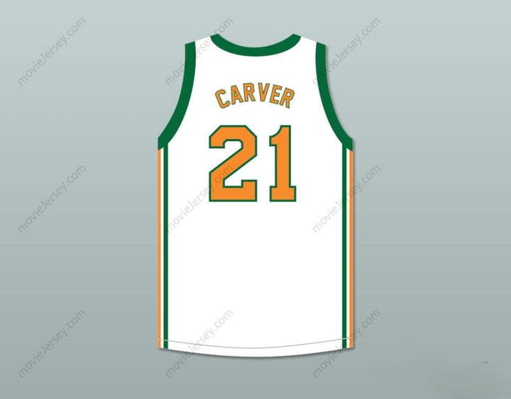 CUSTOM ANY Name Number JASON CARVER 21 HAWKINS HIGH SCHOOL TIGERS WHITE BASKETBALL JERSEY 2 Top Stitched S-6XL