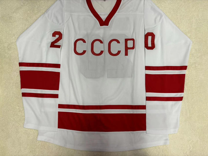 Custom Any Name Number VLADISLAV TRETIAK USSR CCCP HOCKEY JERSEY  Top Stitched S-6XL