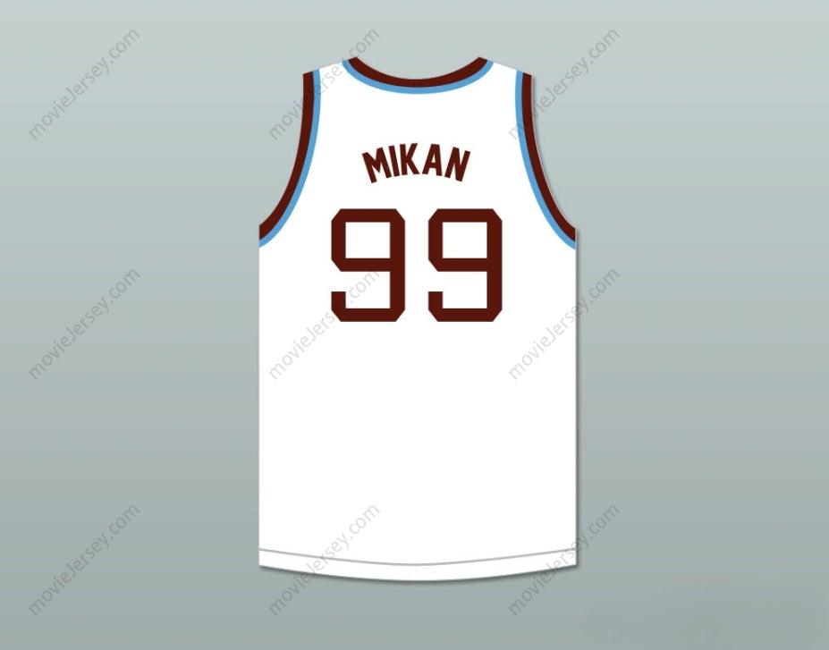CUSTOM ANY Name Number GEORGE MIKAN 99 JOLIET CATHOLIC HIGH SCHOOL HILLTOPPERS WHITE BASKETBALL JERSEY 2 Top Stitched S-6XL