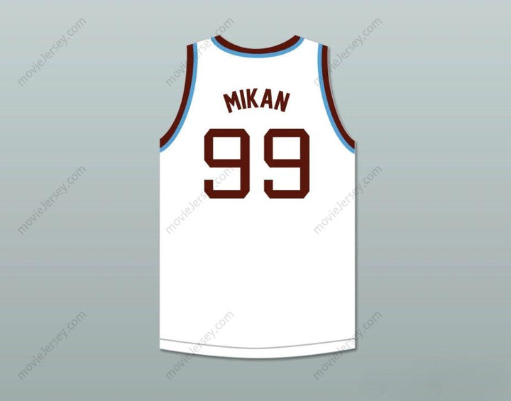 CUSTOM ANY Name Number GEORGE MIKAN 99 JOLIET CATHOLIC HIGH SCHOOL HILLTOPPERS WHITE BASKETBALL JERSEY 2 Top Stitched S-6XL