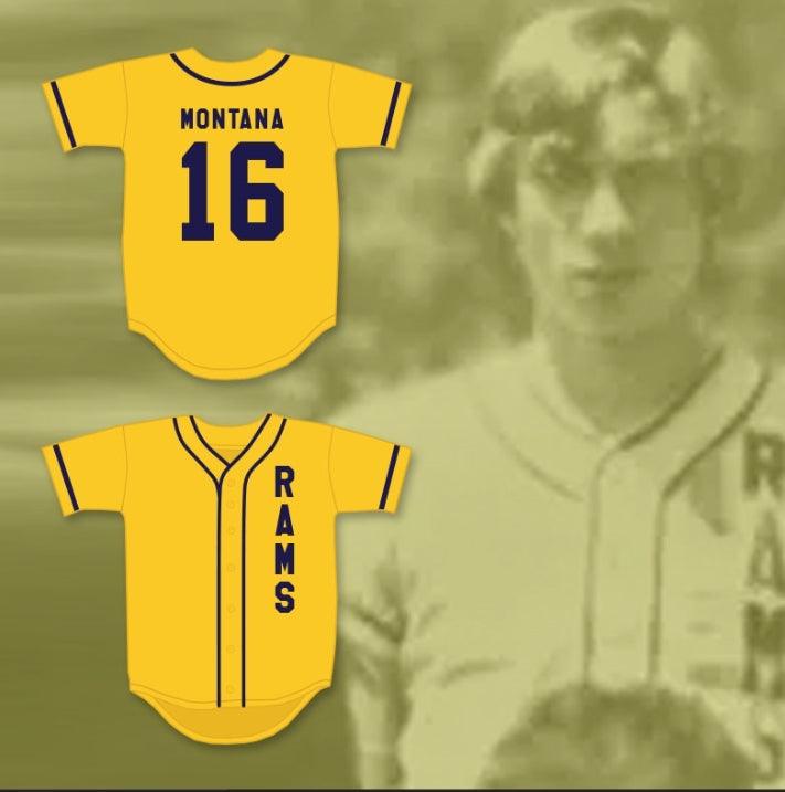 Custom Any Name Number JOE MONTANA 16 RINGGOLD HIGH SCHOOL RAMS BASEBALL JERSEY Top Stitched S-6XL