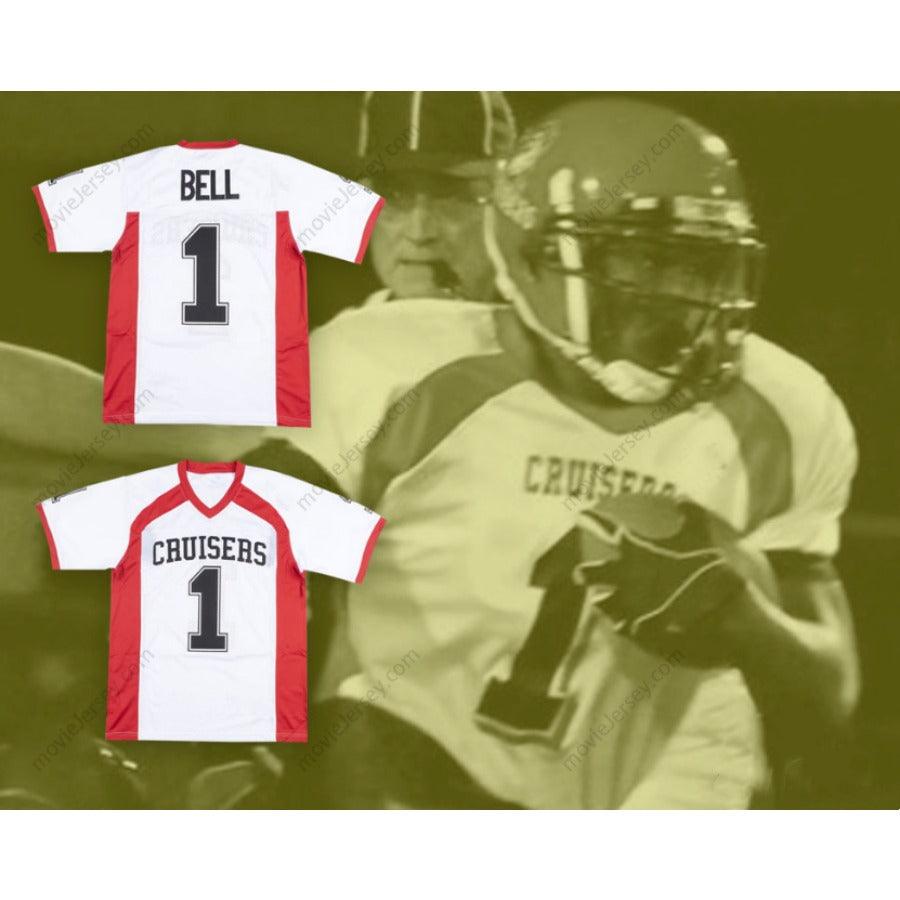CUSTOM ANY Name Number LE'VEON BELL 1  MADISON HIGH SCHOOL CRUISERS WHITE FOOTBALL JERSEY Top Stitched S-6XL