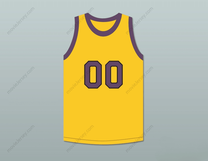 CUSTOM ANY Name Number COLE BROWN 00 YELLOW BASKETBALL JERSEY MARTIN Top Stitched S-6XL