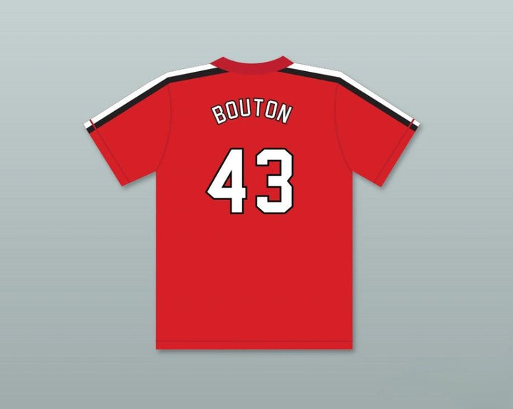 Custom Any Name Number JIM BOUTON 43   RED BASEBALL JERSEY THE BATTERED BASTARDS OF BASEBALL Top Stitched S-6XL