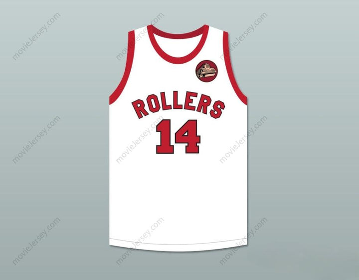 CUSTOM ANY Name Number GEORGE NOSTRAND 14 PROVIDENCE STEAMROLLERS WHITE BASKETBALL JERSEY WITH PATCH 2 Top Stitched S-6XL
