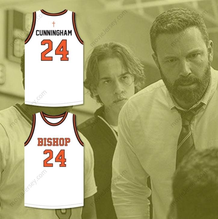 CUSTOM ANY Name Number JACK CUNNINGHAM 24 BISHOP HAYES TIGERS WHITE BASKETBALL JERSEY THE WAY BACK Top Stitched S-6XL