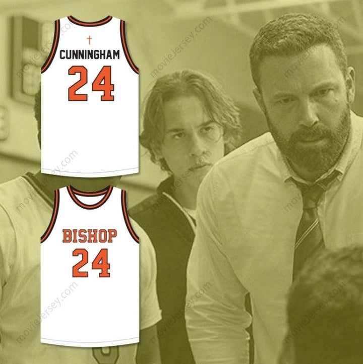 CUSTOM ANY Name Number JACK CUNNINGHAM 24 BISHOP HAYES TIGERS WHITE BASKETBALL JERSEY THE WAY BACK Top Stitched S-6XL