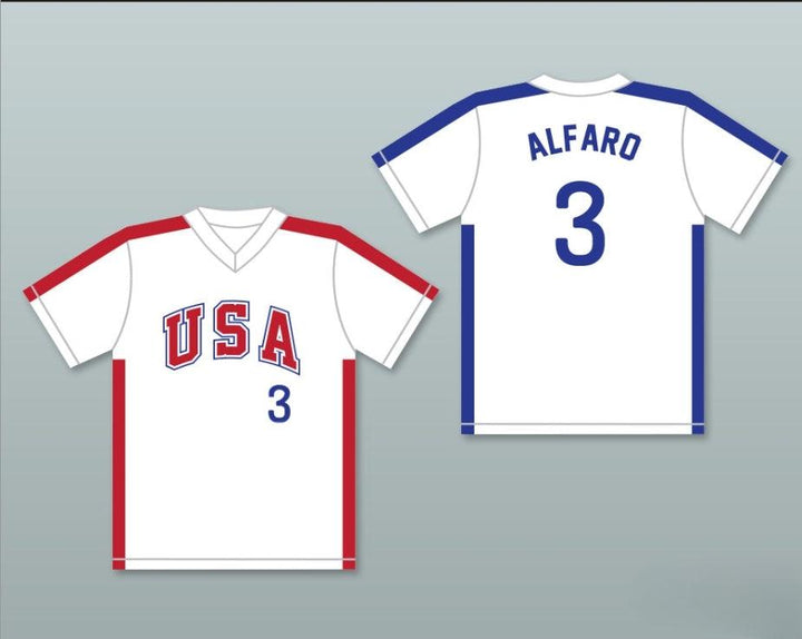 Custom Any Name Number FLAVIO ALFARO 3 1984 USA TEAM WHITE BASEBALL JERSEY Top Stitched S-6XL
