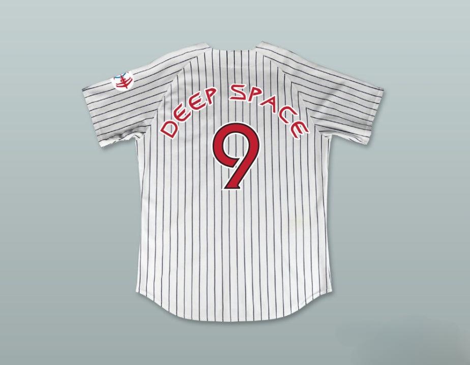 Custom Any Name Number DEEP SPACE NINERS WHITE PINSTRIPED BASEBALL JERSEY Top Stitched S-6XL