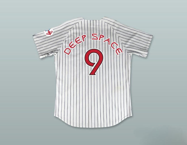 Custom Any Name Number DEEP SPACE NINERS WHITE PINSTRIPED BASEBALL JERSEY Top Stitched S-6XL