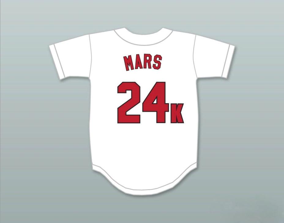Custom Any Name Number MARS 24K HOOLIGANS WHITE BASEBALL JERSEY Top Stitched S-6XL