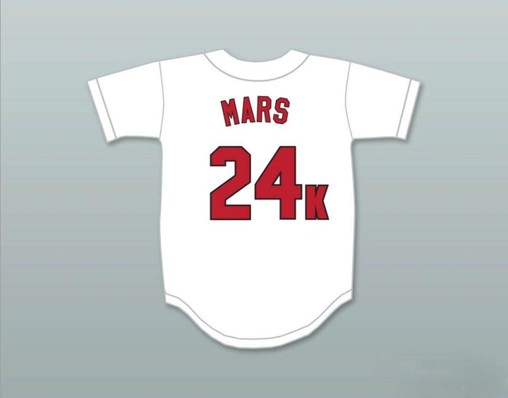 Custom Any Name Number MARS 24K HOOLIGANS WHITE BASEBALL JERSEY Top Stitched S-6XL