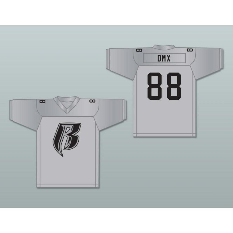 CUSTOM ANY Name Number DMX ROUGH RYDERS 88 SILVER Football Jersey Top Stitched S-6XL