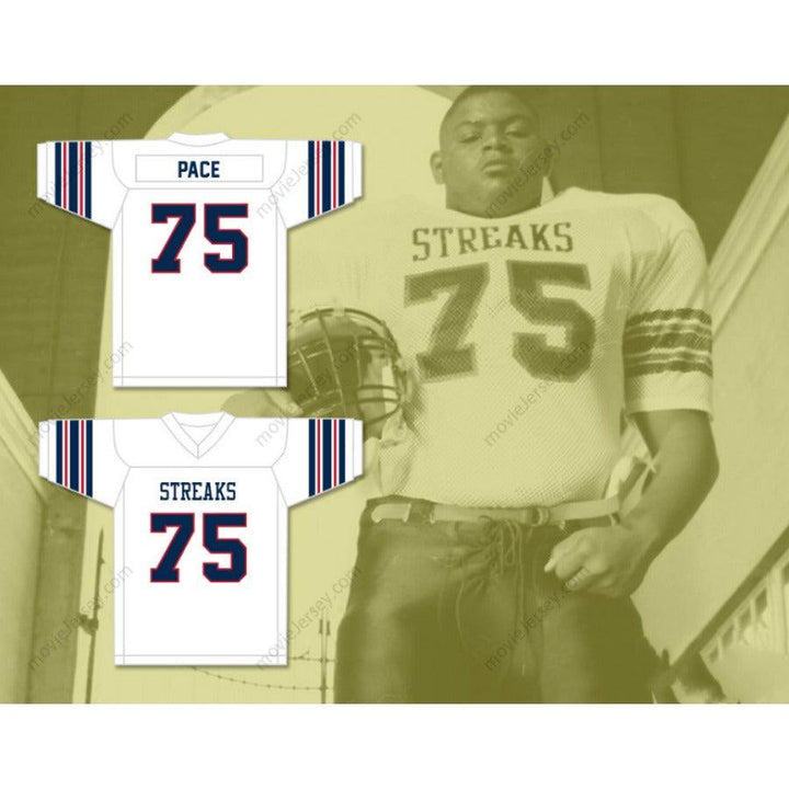 CUSTOM ANY Name Number ORLANDO PACE 75 SANDUSKY HIGH SCHOOL BLUE STREAKS Football Jersey Top Stitched S-6XL