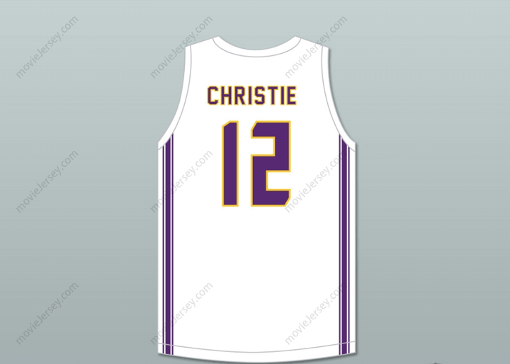 Custom Any Name Max Christie 12 Rolling Meadows High School Mustangs White Basketball Jersey 2 Top Stitched S-6XL