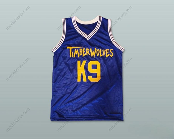 CUSTOM ANY Name Number AIR BUD K9 TIMBERWOLVES BLUE BASKETBALL JERSEY Top Stitched S-6XL
