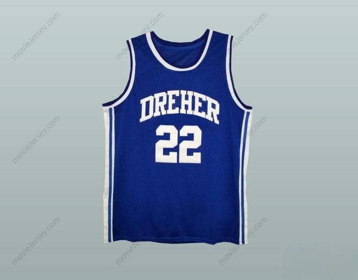 CUSTOM ANY Name Number ALEX ENGLISH 22 DREHER HIGH SCHOOL BLUE DEVILS BASKETBALL JERSEY Top Stitched S-6XL