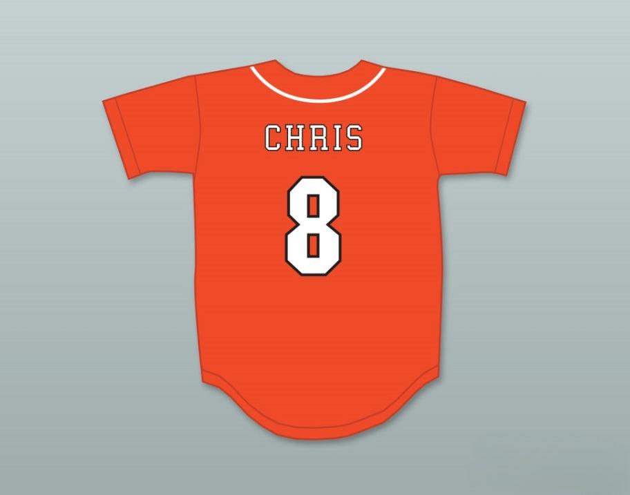 Custom Any Name Number CHRIS PONTIUS 8 SWALLOWS PLAY BALL ORANGE BASEBALL JERSEY Top Stitched S-6XL