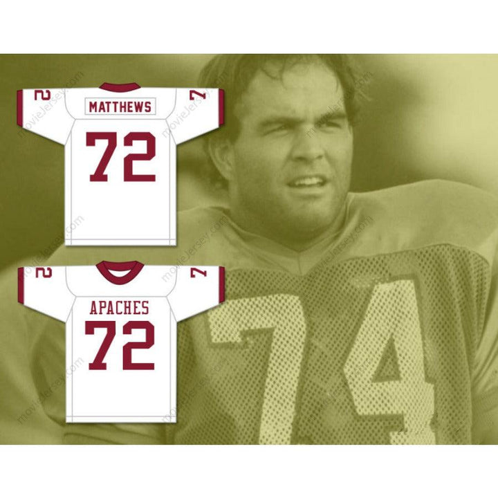 CUSTOM ANY Name Number BRUCE MATTHEWS 72 ARCADIA HIGH SCHOOL APACHES Football Jersey Top Stitched S-6XL