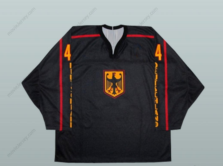Custom Any Name Number Dennis Endras Germany National Team Hockey Jersey Any Name or Number Top Stitched S-6XL