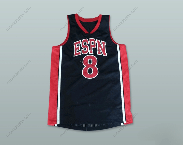 CUSTOM ANY Name Number ENTERTAINMENT AND SPORTS PROGRAMMING NETWORK 8 BASKETBALL JERSEY Top Stitched S-6XL