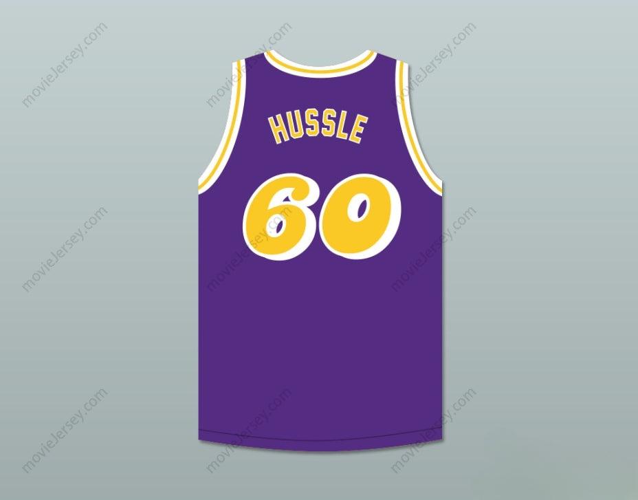 CUSTOM ANY Name Number NIPSEY HUSSLE 60 CRENSHAW PURPLE BASKETBALL JERSEY 2 Top Stitched S-6XL