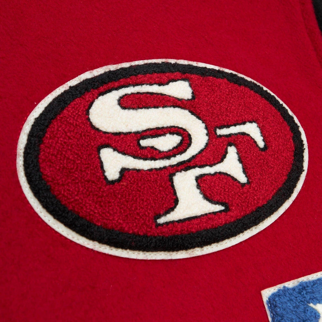 College Jacket Men’s San Francisco 49ers Team Legacy Varsity Jacket Red/black
