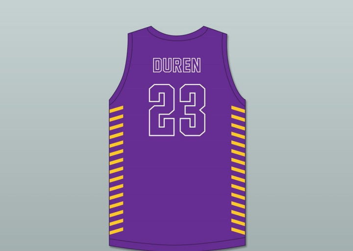 Custom Any Name Number Jalen Duren 23 Roman Catholic High School Cahillites Purple Basketball Jersey 2 Top Stitched S-6XL