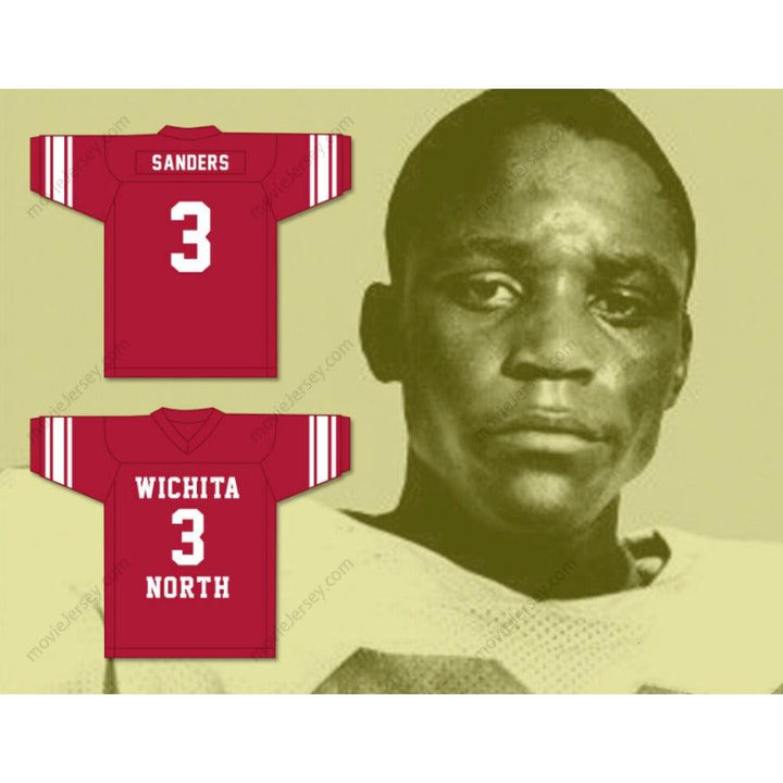 CUSTOM BARRY SANDERS 3 NORTH HIGH SCHOOL REDSKINS FOOTBALL JERSEY S-6XL Top Stitched S-6XL