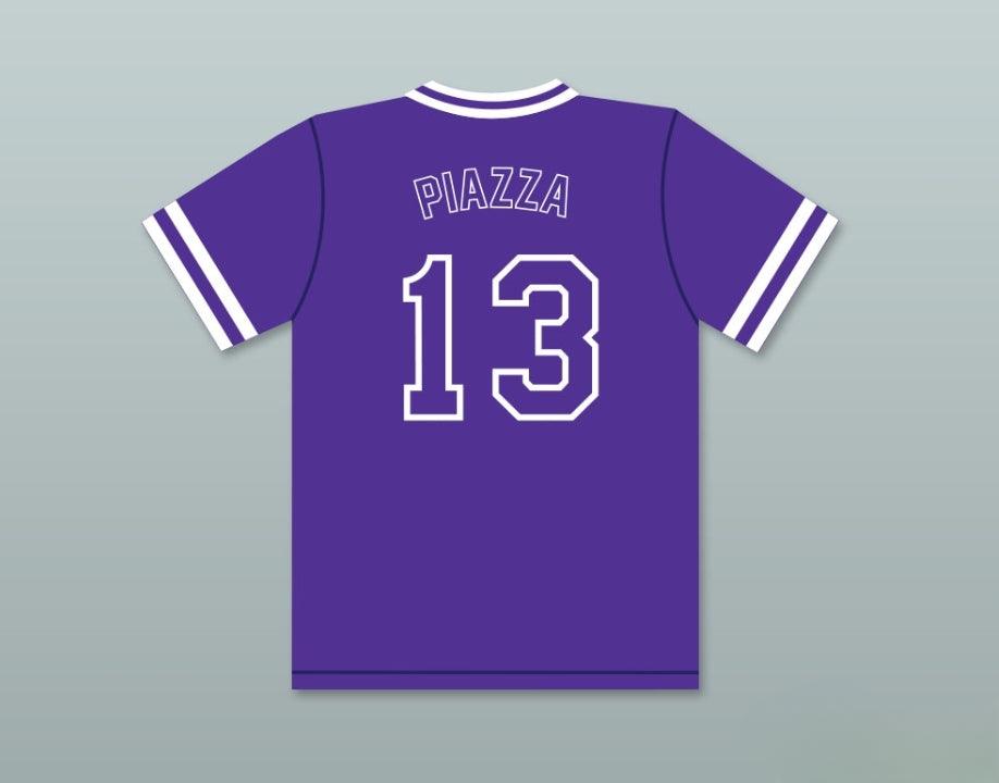 Custom Any Name Number MIKE PIAZZA 13  AREA HIGH SCHOOL PHANTOMS PURPLE BASEBALL JERSEY 2 Top Stitched S-6XL