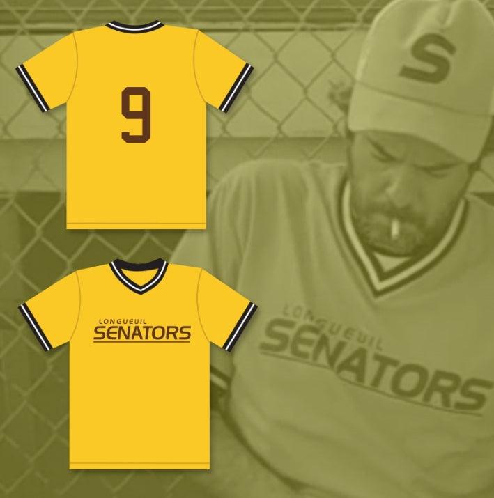 Custom Any Name Number PLAYER 9 LONGUEUIL SENATORS BEER LEAGUE BASEBALL JERSEY SPACEMAN Top Stitched S-6XL