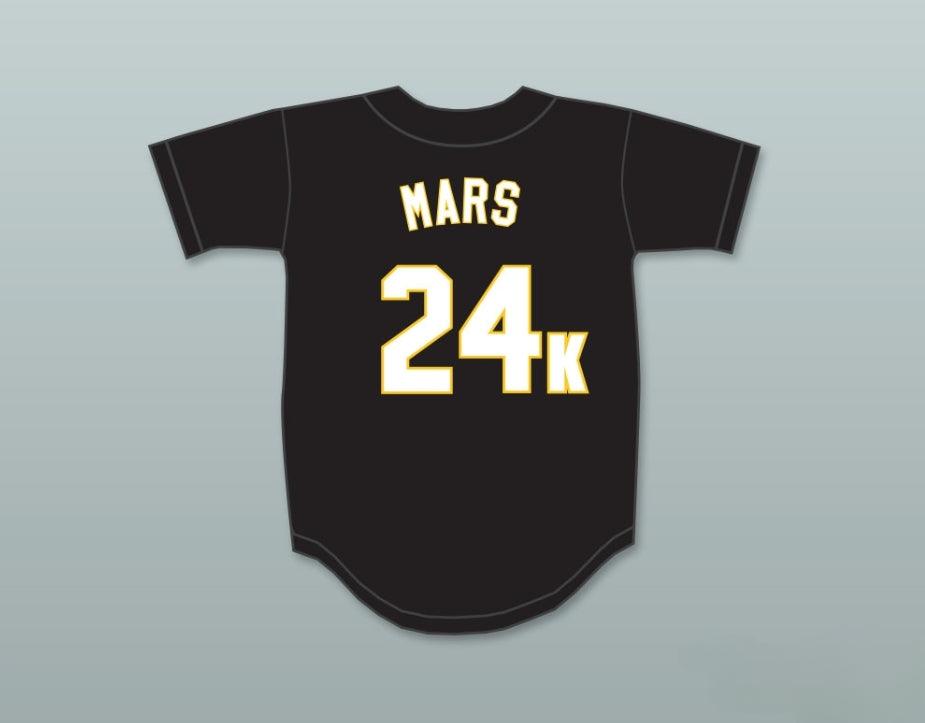 Custom Any Name Number BRUNO MARS 24K HOOLIGANS BLACK BASEBALL JERSEY BET AWARDS Top Stitched S-6XL