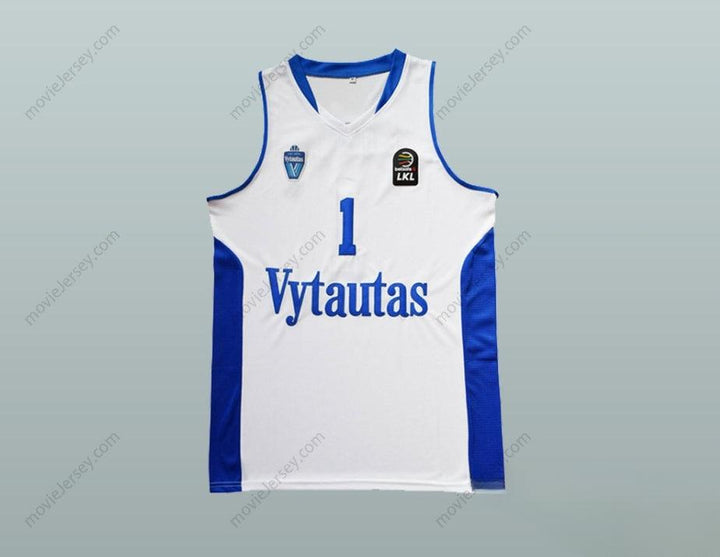 CUSTOM ANY Name Number LAMELO BALL 1 LITHUANIA VYTAUTAS WHITE BASKETBALL JERSEY Top Stitched S-6XL