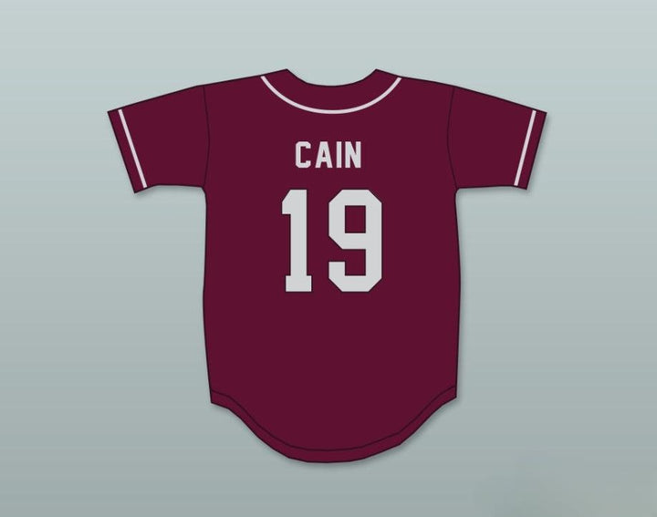 Custom Any Name Number LORENZO CAIN 19   HIGH SCHOOL COWBOYS MAROON BASEBALL JERSEY 4 Top Stitched S-6XL