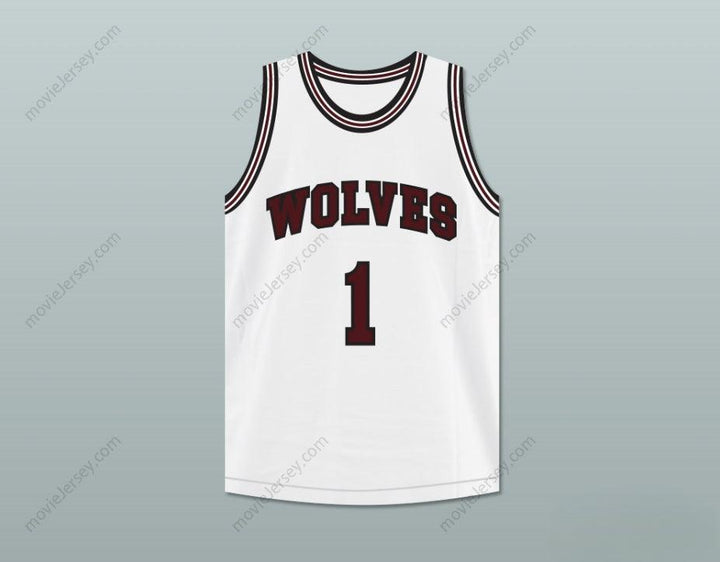 CUSTOM ANY Name Number GIL 1  HIGH SCHOOL WHITE BASKETBALL JERSEY Top Stitched S-6XL