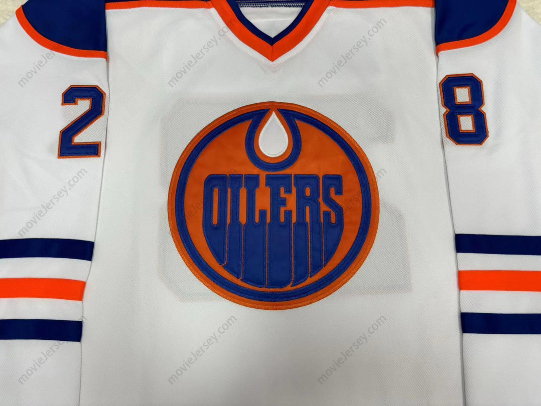 Custom Any Name Number WHA 1978-79 EDMONTON OILERS DAVE DRYDEN 28 HOME HOCKEY JERSEY Top Stitched S-6XL