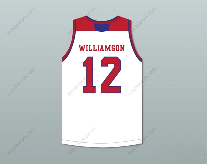 CUSTOM ANY Name Number ZION WILLIAMSON 12  DAY SCHOOL GRIFFINS WHITE BASKETBALL JERSEY 6 Top Stitched S-6XL