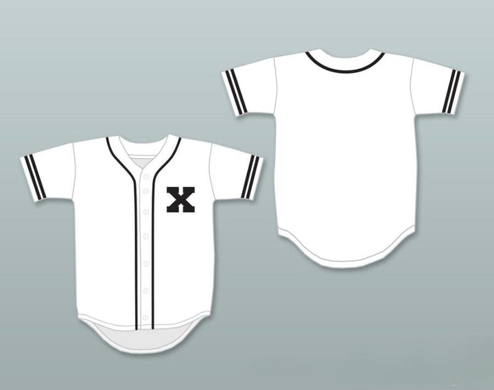 Custom Any Name Number MALCOLM X WHITE BASEBALL JERSEY Top Stitched S-6XL