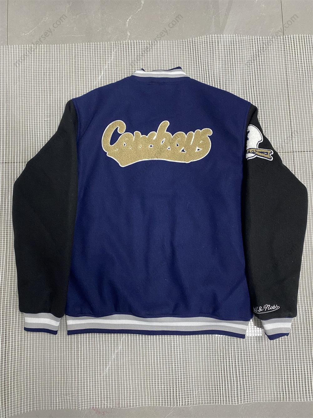 Men’s Navy Dallas Cowboys Team Legacy Full-Snap Varsity Jacket