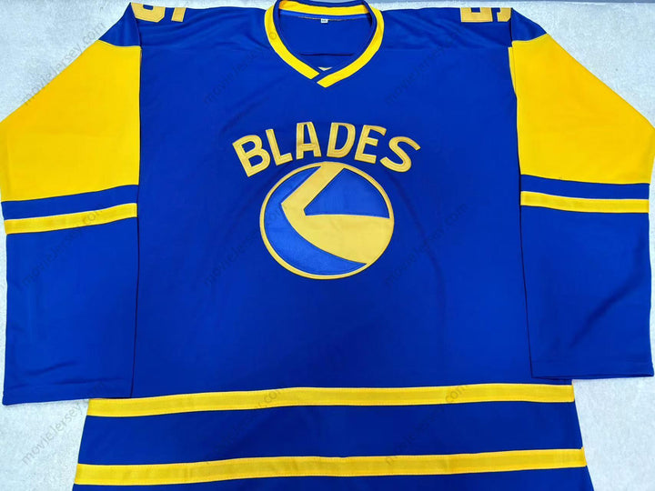 Custom Any Name Number TRENT YAWNEY 5 SASKATOON BLADES BLUE HOCKEY JERSEY Top Stitched S-6XL