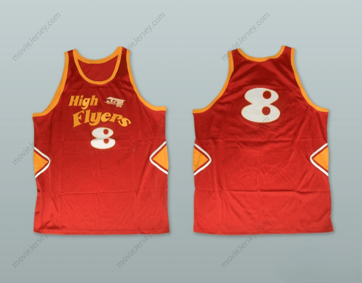 CUSTOM ANY Name Number 1978 HIGH FLYERS 8 RED BASKETBALL JERSEY Top Stitched S-6XL