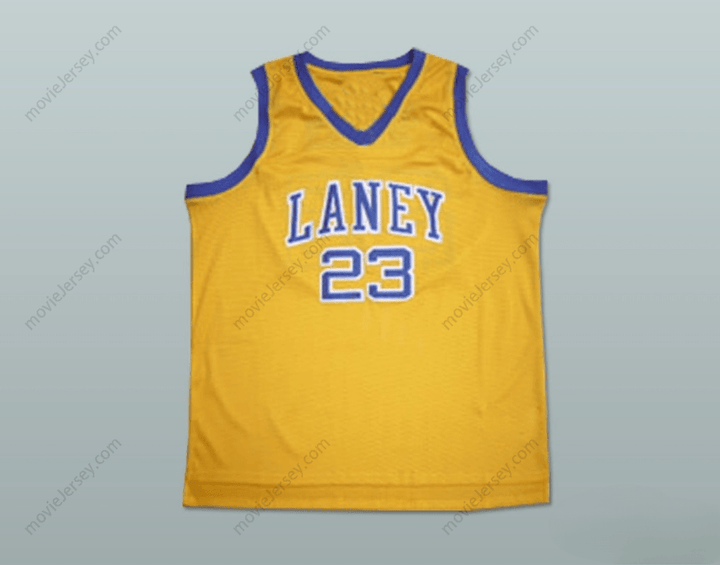 CUSTOM ANY Name Number MICHAEL 23 LANEY HIGH SCHOOL BUCCANEERS YELLOW BASKETBALL JERSEY Top Stitched S-6XL