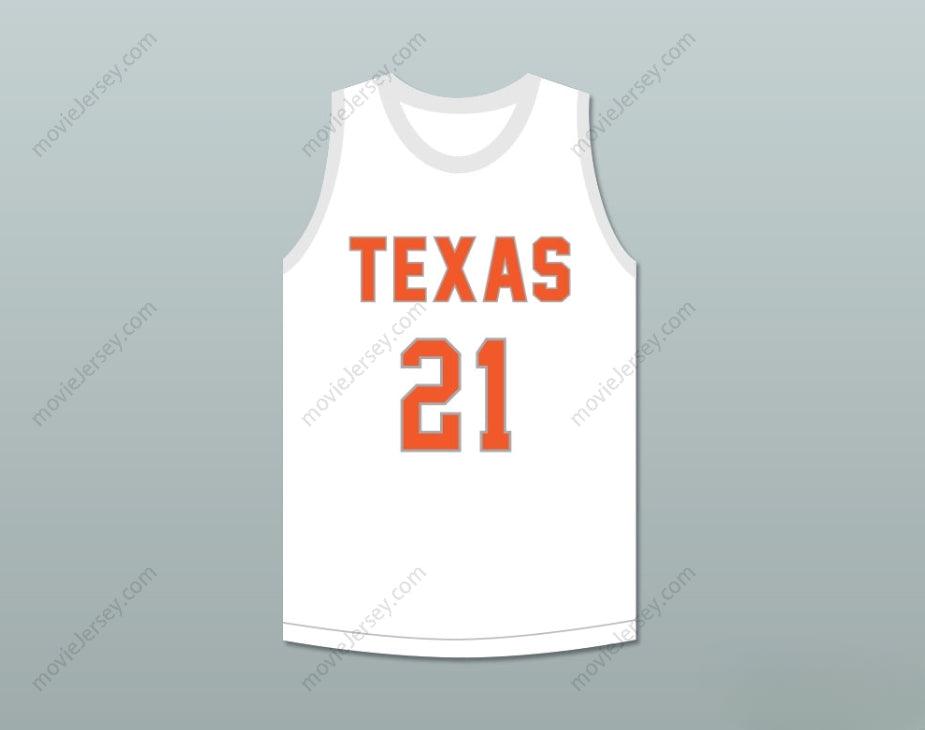 CUSTOM ANY Name Number PLAYER 21 TEXAS D1 AMBASSADORS  WHITE BASKETBALL JERSEY 2 Top Stitched S-6XL