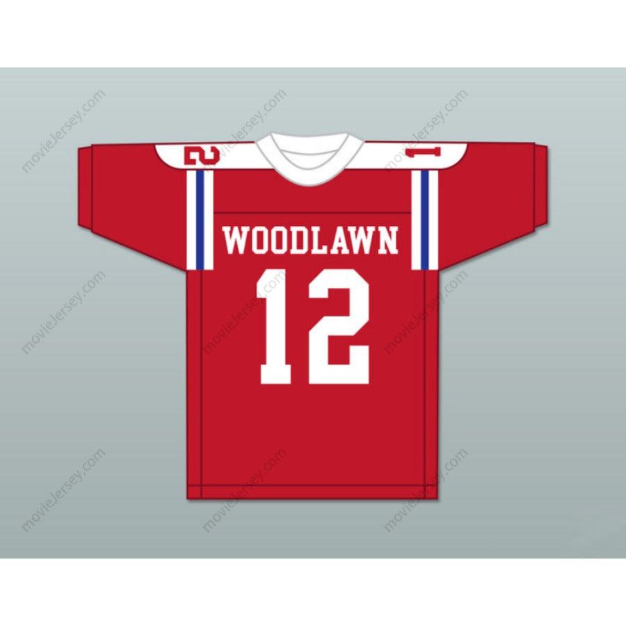 CUSTOM WOODLAWN TERRY BRADSHAW 12 HIGH SCHOOL RED FOOTBALL JERSEY Stitched S-6XL