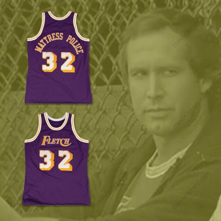 CUSTOM ANY Name Number FLETCH ALIAS SERIES MATTRESS POLICE 32 BASKETBALL JERSEY Top Stitched S-6XL