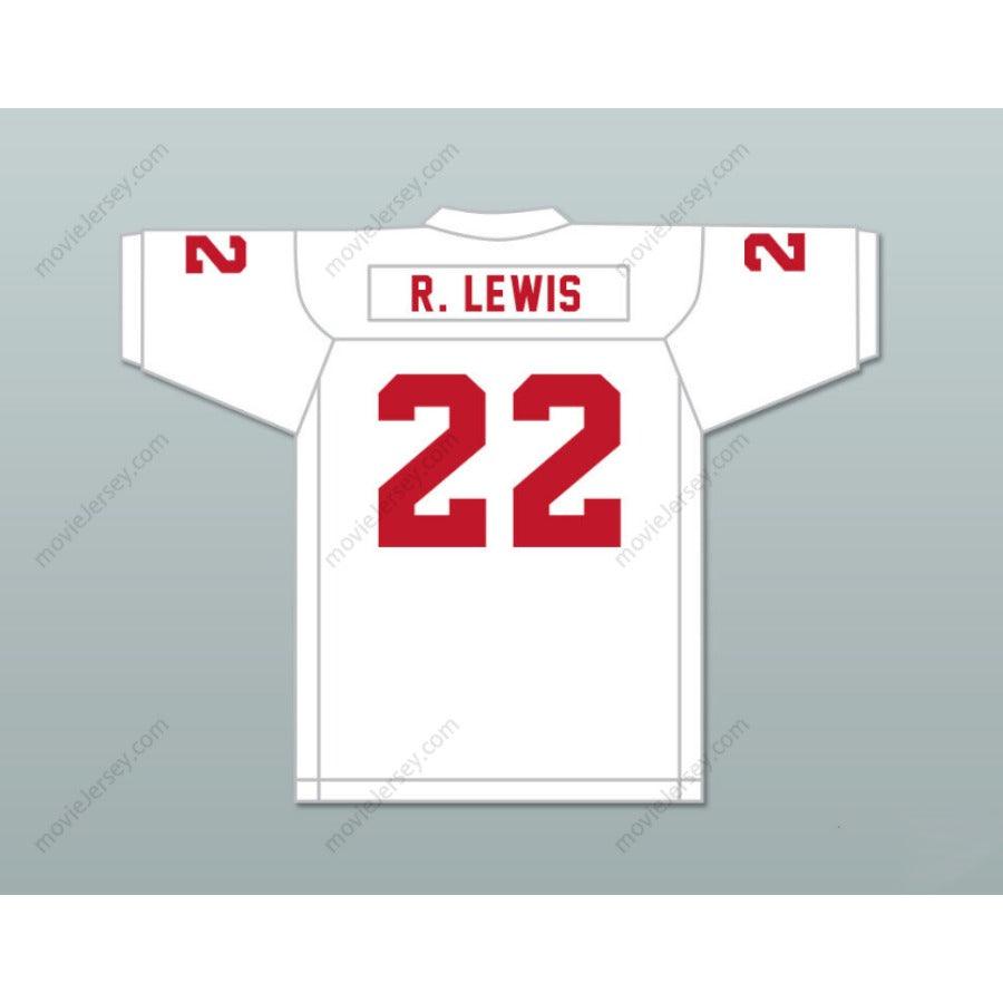 CUSTOM ANY Name Number RAY LEWIS 22 KATHLEEN HIGH SCHOOL RED DEVILS WHITE FOOTBALL JERSEY Top Stitched S-6XL
