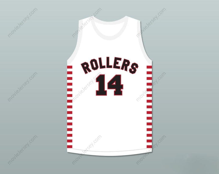 CUSTOM ANY Name Number GEORGE NOSTRAND 14 PROVIDENCE STEAMROLLERS WHITE BASKETBALL JERSEY 2 Top Stitched S-6XL